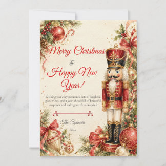 Cartão De Festividades Nutcracker Clássico Feliz Natal Feliz Ano Novo