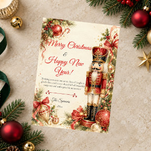 Cartão De Festividades Nutcracker Clássico Feliz Natal Feliz Ano Novo