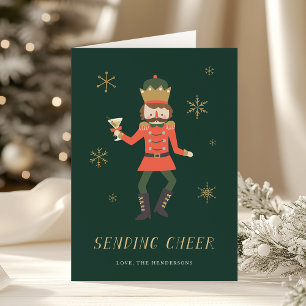 Cartão De Festividades Nutcracker Cocktail "Enviando Alegria" Natal