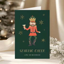 Cartão De Festividades Nutcracker Cocktail "Sending Cheer" Christmas