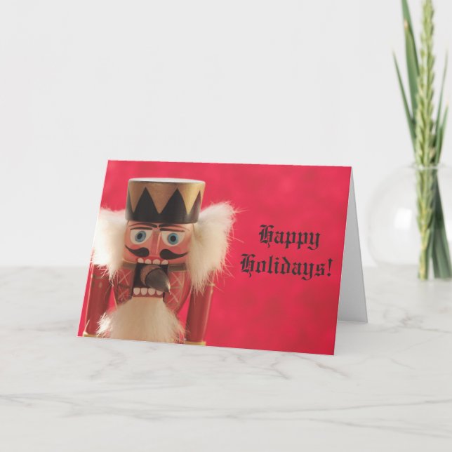 Cartão De Festividades Nutcracker com bolota (Frente)