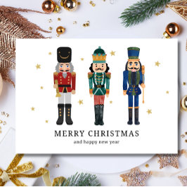 Cartão De Festividades Nutcracker Felry Natal Minimalista