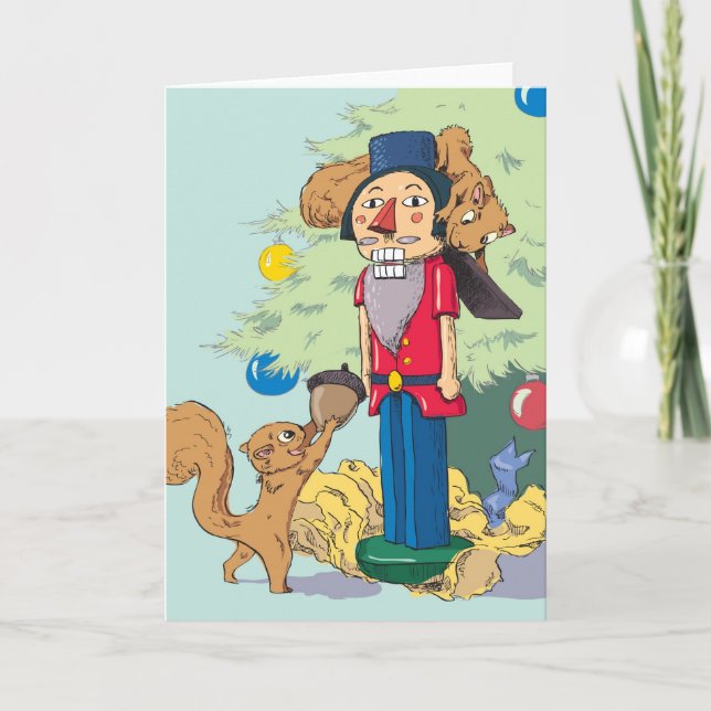 Cartão De Festividades nutcracker hora (Frente)