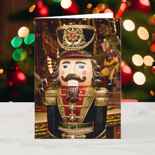 Cartão De Festividades Nutcracker Personaliza Texto 5 x 7 dobrado