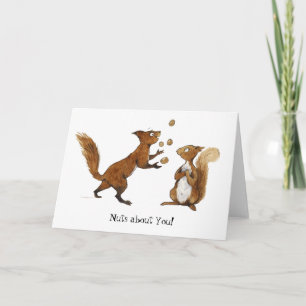 Cartão De Festividades Nuts about You! Greetings Card