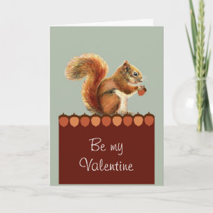 Cartão De Festividades Nuts about You Valentine Day Squirrel Art