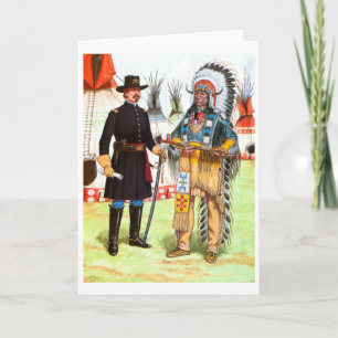 Cartão De Festividades Nuvem Vermelha, Chefe dos Sioux Oglala