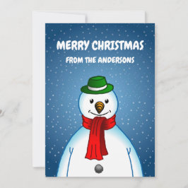 Cartão De Festividades O Alegre Homem de Neve
