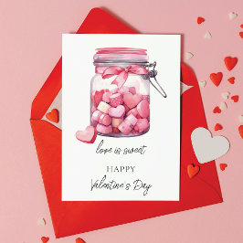 Cartão De Festividades O Amor do Dia dos Namorados é Doce