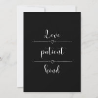 O Amor É Paciente Design Mínimo e Sincero