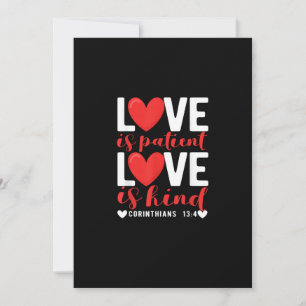 Cartão De Festividades O Amor é Paciente Engraçado Coração Cristão Valent