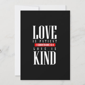 Cartão De Festividades O Amor é Paciente Estilo Inspirador Atemporal