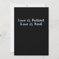O Amor é Paciente O Amor é Gentil Azul Minimalista