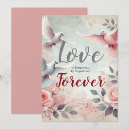 Cartão De Festividades O amor é temporário, os relatórios do Q1 são para