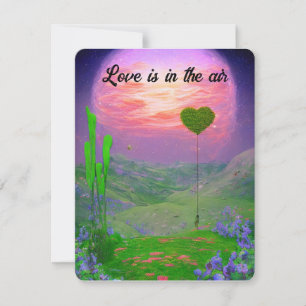 Cartão De Festividades O amor está no ar