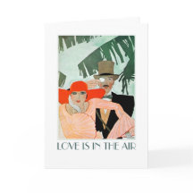 O amor está no ar. Dia de os namorados Art Deco