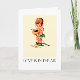 Cartão De Festividades O amor está no ar. Dia de os namorados Vintage Art