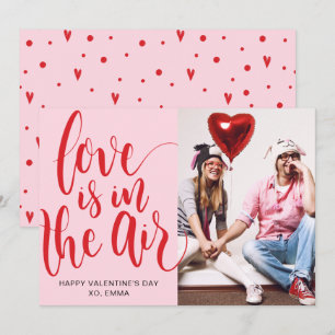 Cartão De Festividades O Amor Está No Ar Foto Personalizada do Dia dos Na