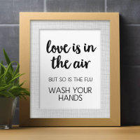 O amor está no ar, mas a gripe também está - lave