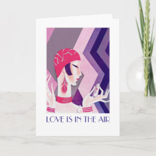 Cartão De Festividades O amor está no ar. Placa de Dia de os namorados Ar