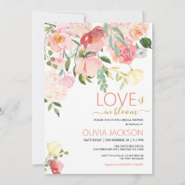 Cartão De Festividades o amor está no Bloom Chá de panela