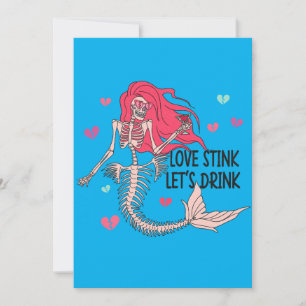 Cartão De Festividades O amor fede, vamos beber engraçado