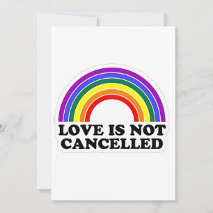 Cartão De Festividades O Amor Não É Cancelado O Orgulho LGBT Do Arco-Íris