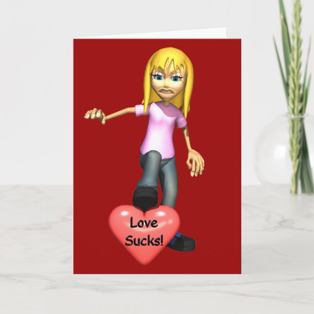 Cartão De Festividades O amor suga (Frente)