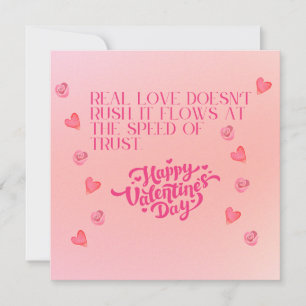 Cartão De Festividades O Amor Verdadeiro Flui na Velocidade da Confiança 