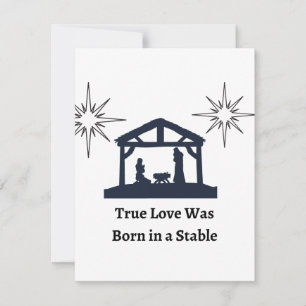 Cartão De Festividades O Amor Verdadeiro Nasceu num Estábulo em um 