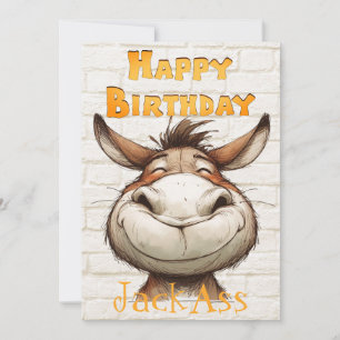 Cartão De Festividades O aniversário engraçado do Donkey