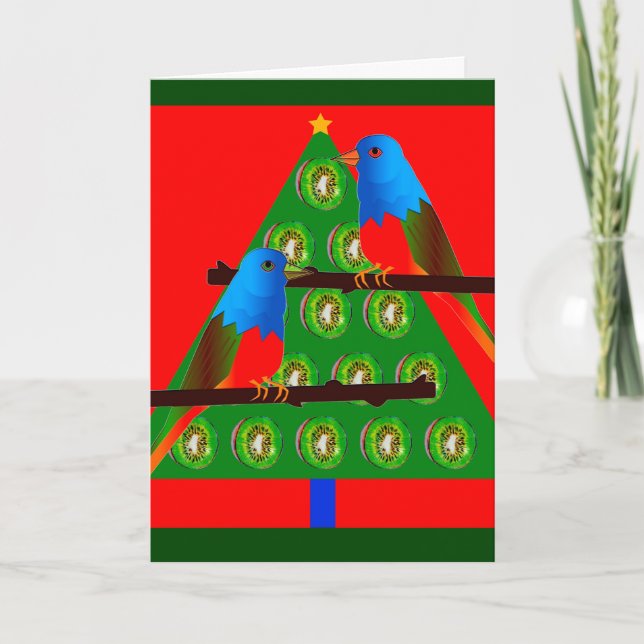 Cartão De Festividades O ano novo carda com arte Bunting pintada do (Frente)