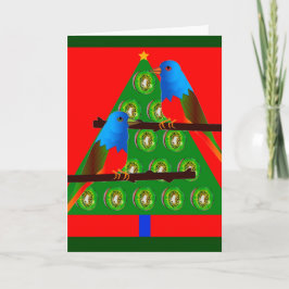 Cartão De Festividades O ano novo carda com arte Bunting pintada do