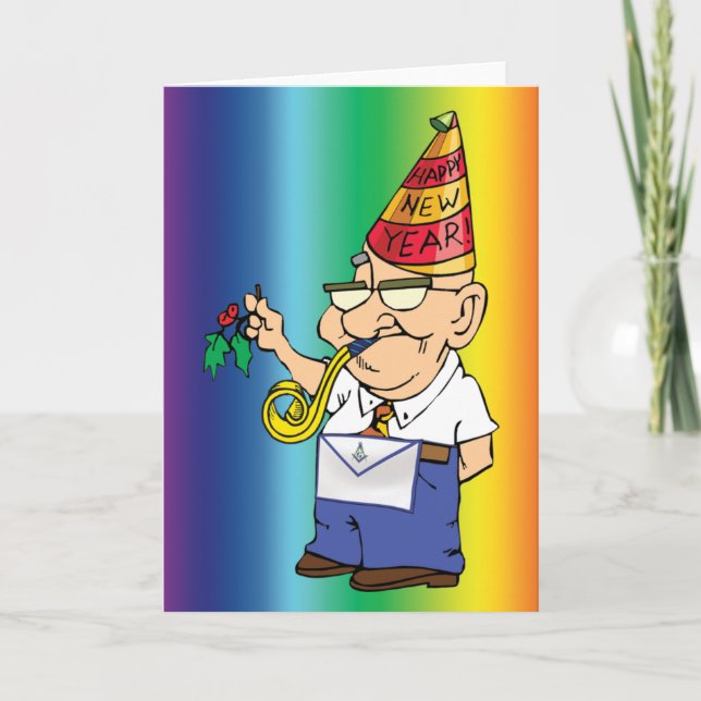 Cartão De Festividades O ano novo do beijo do pedreiro (Frente)