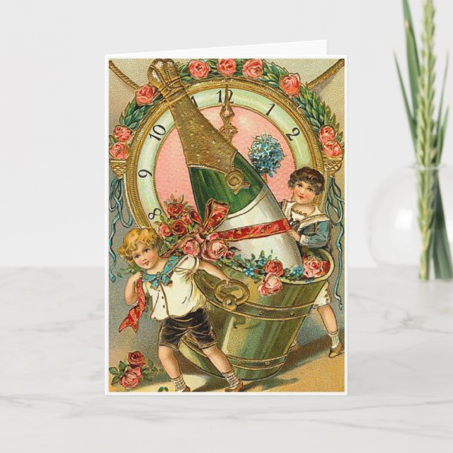 Cartão De Festividades O ano novo que cumprimenta (Frente)