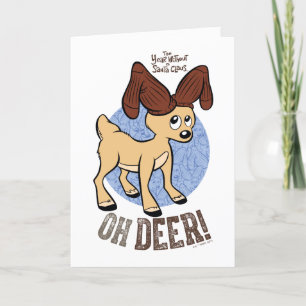 Cartão De Festividades O ANO SEM UM PAPAI NOEL™ Vixen "Oh Deer"