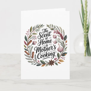 Cartão De Festividades O Aroma de Casa é a Culinária da Mãe