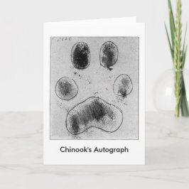 Cartão De Festividades O autógrafo de Chinook