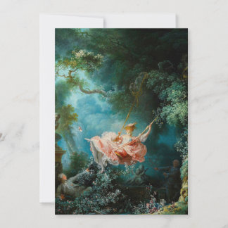 Cartão De Festividades O Balanço Fragonard