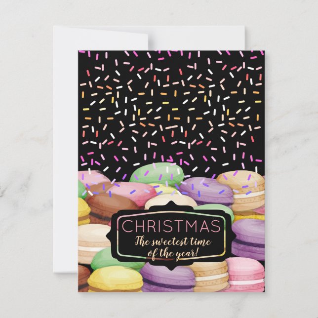 Cartão De Festividades O biscoito de macarrão-natalino borra a partir de (Frente)