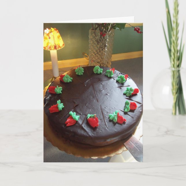 Cartão De Festividades O bolo de Gina (Frente)