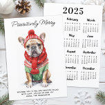 Cartão De Festividades O Bulldog Francês 2025 Calendar Dog No Natal<br><div class="desc">Procurando o cartão de feriado ou presente perfeito para o amante do cachorro na sua vida? Não olhe mais que nossa adorável coleção de temas do Bulldog francês! Com designs bonitinhos e festivos, nossas cartas e presentes trazem um sorriso para a cara de alguém. Nossos cartões de natal apresentam uma...</div>