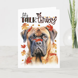 Cartão De Festividades O Cachorro Mastiff De Ação De Graças Vamos Falar C