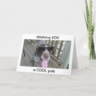 CARTÃO DE FESTIVIDADES O CÃO EM LACUNAS DESEJA O ANO/ANIVERSÁRIO "LEGAL",