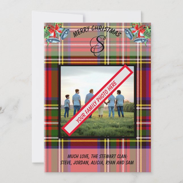 Cartão De Festividades O Castelo de Stewart Clan Tartan da Escócia, Xmas (Frente)