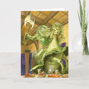 Cartão De Festividades O Cavaleiro Verde sem fronteiras