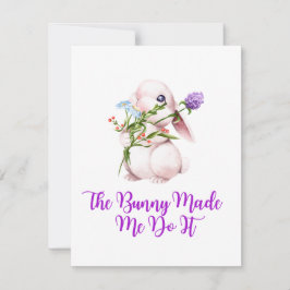 Cartão De Festividades O coelho me fez fazer isso em um
