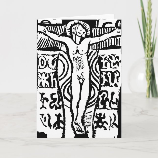 Cartão De Festividades O Corte de Crucifixo de Paul Gauguin (Frente)