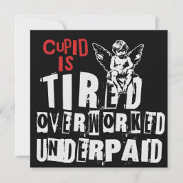 Cartão De Festividades O Cupido Está Cansado