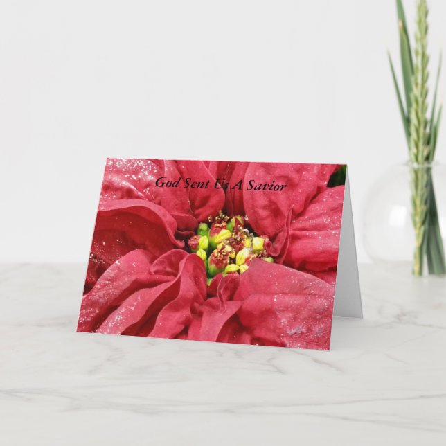 Cartão De Festividades O deus enviou-nos um salvador (Frente)